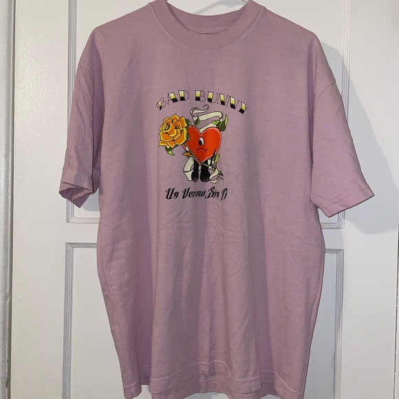 Pink Bad Bunny Tshirt - Picture 2 of 6